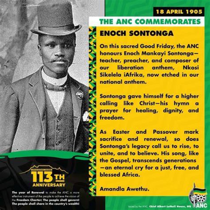Enoch Sontonga’s biography, net worth, fact, career, awards and life story