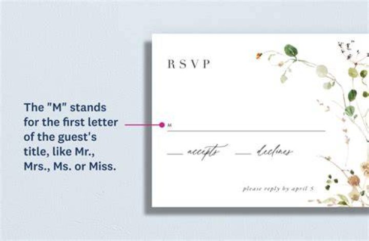 How to fill out a wedding rsvp card
