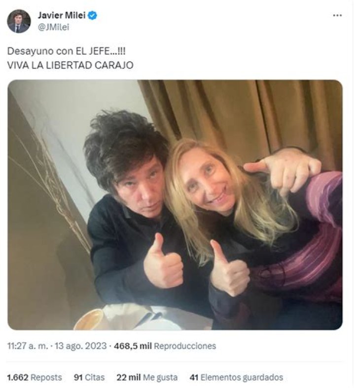 Javier Milei Hermana Karina Milei Wikipedia Biografia And Edad