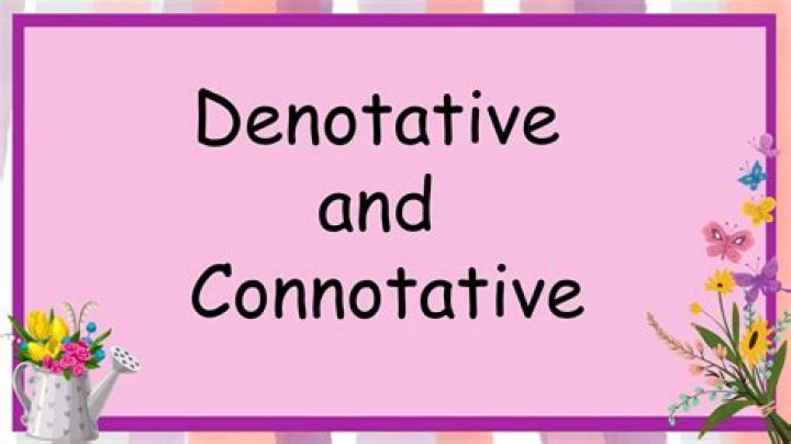 What is the example of denotative